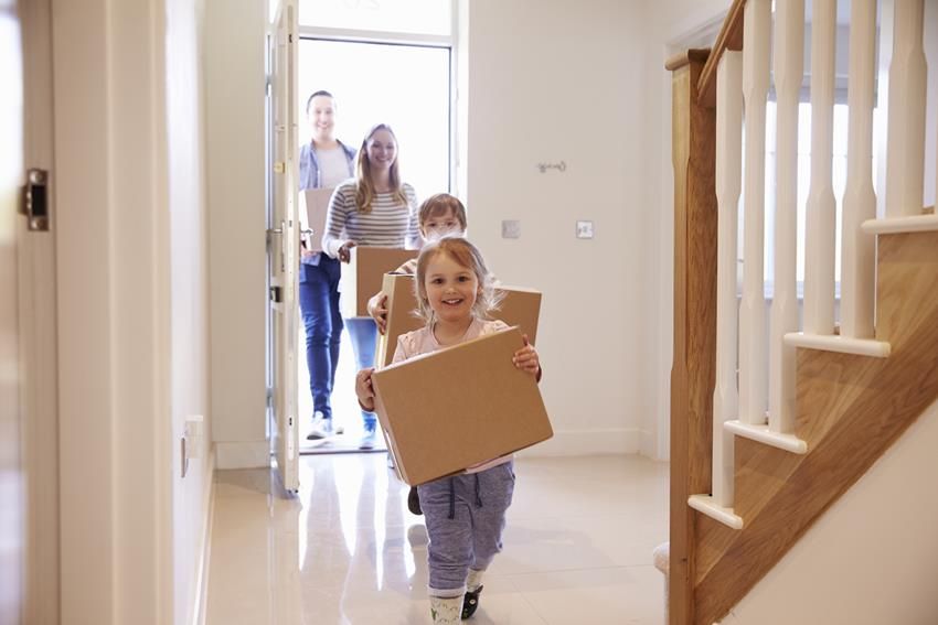 How do you organise a move with young children?