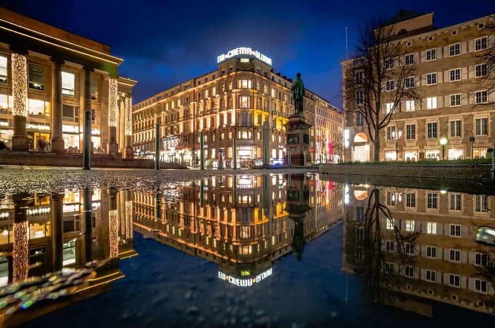 monument and architecture in the center of Stuttgart