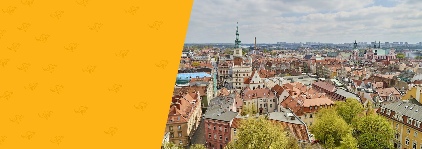 widok Poznania z lotu ptaka